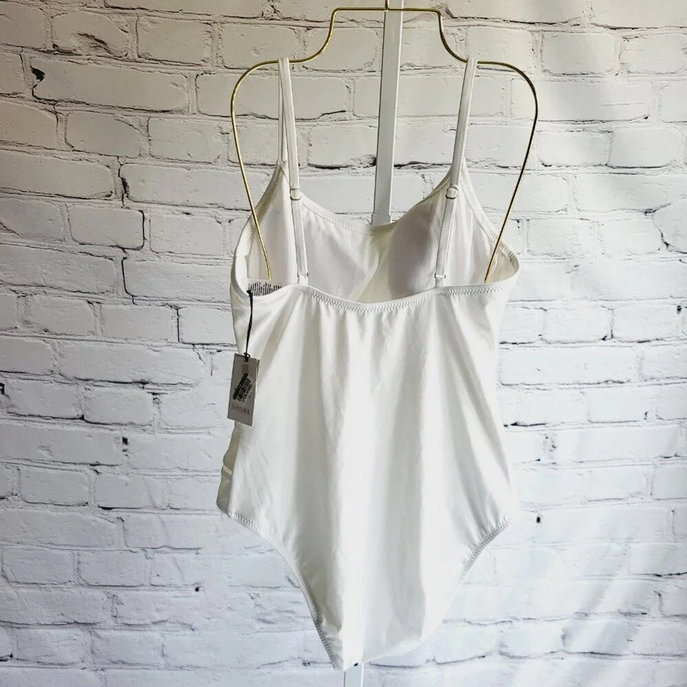 Shade & Shore, Women's Mesh Front One Piece Swimsuit, BT7-BN - Picture 3 of 4
